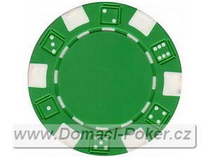 Poker etony Kostka 11,5gr. - Zelen