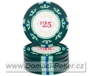 Casino Royal 14gr. - Hodnota 25 - zelen