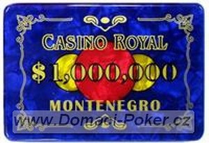 Casino Royal 14gr. - Plaketa s hodnotou 1000000 - modr