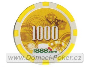 Poker etony 888 - Hodnota 1000 - lut