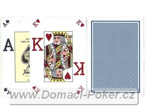 Plastov karty na poker Fournier Vision - modr