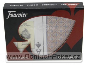 Plastov karty na poker Fournier Dual Pack bridgesize