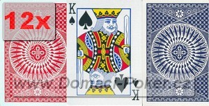 Karty na poker Tally Ho Nr. 9 - erven + modr 12pk
