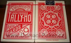 Hrac karty Tally-Ho Fan circle - erven