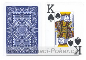 Modiano 100% Plast - Texas Holdem poker jumbo modr