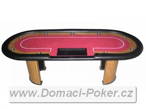Pokerov stl - Nevada 4 XXL ovl s dealerem - erven