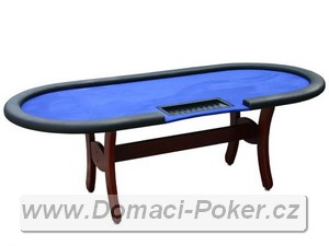 Pokerov stl s dealerem - modr