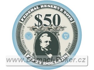 US Bankovky 10,5 gr. - hodnota 50$ svtle modr