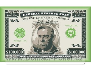 US Bankovky - Plaketa hodnoty 100.000$ zelen