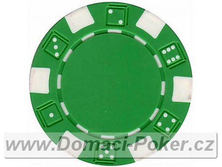 Poker etony Kostka 11,5gr. - Zelen