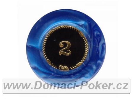 Prestige Pearl s potiskem hodnot 4,5gr. - Hodnota 2 - modr