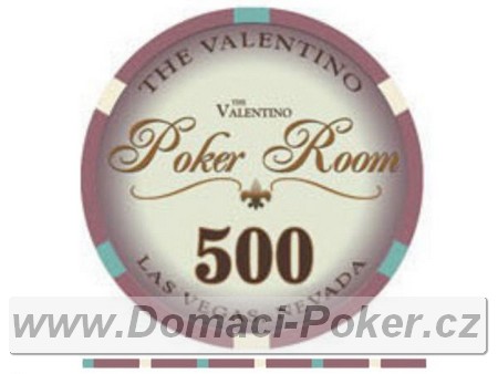 Valentino Poker Room 10,5gr. - Hodnota 500 - fialov