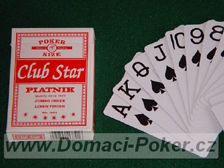 Hrac karty na poker Piatnik Starclub - erven Jumbo