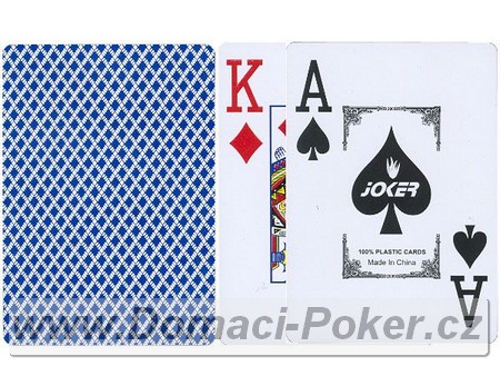 Plastov karty na poker Bird 888 100% Plast - modr