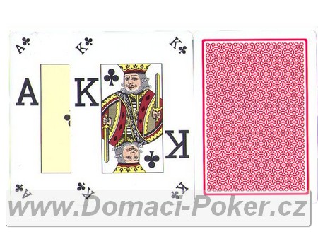 Plastov karty na poker Fournier Vision - erven