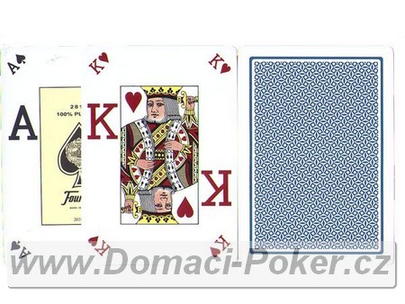 Plastov karty na poker Fournier Vision - modr
