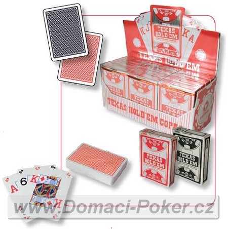 Plastov karty Copag - texas Holdem Poker - ervenostbrn