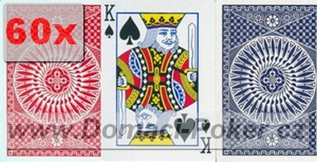 Karty na poker Tally Ho Nr. 9 - erven + modr 60pk