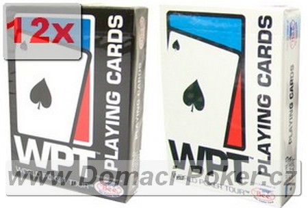 Bee: WPT Hrac karty na poker - ern + bl 12pk