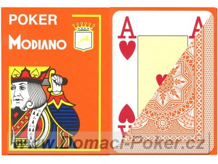 Modiano 100% Plast Poker Cristallo Jumbo Index - oranov