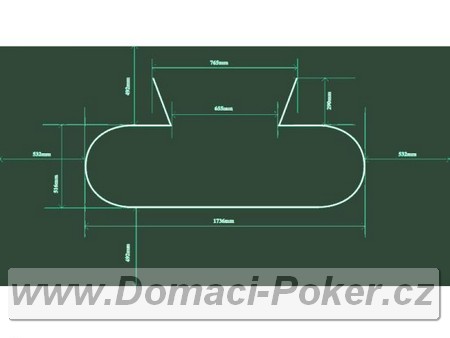 Profesionln pltno na pokerov stoly - zelen vlna 250 x 150 cm