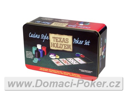 Texas Holdem poker set 200 x 4g etony v  plechovce
