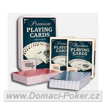 100% plastov karty Poker Range Premium - 2 balky