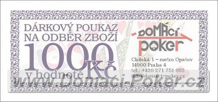 Drkov poukaz na zbo v hodnot 1000 k