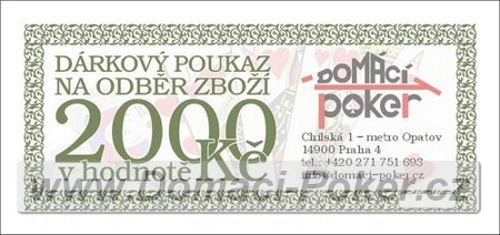 Drkov poukaz na zbo v hodnot 2000 k