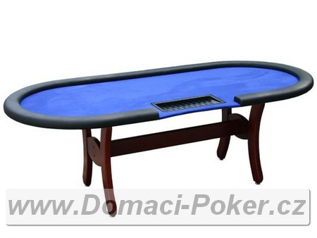 Pokerov stl s dealerem - modr